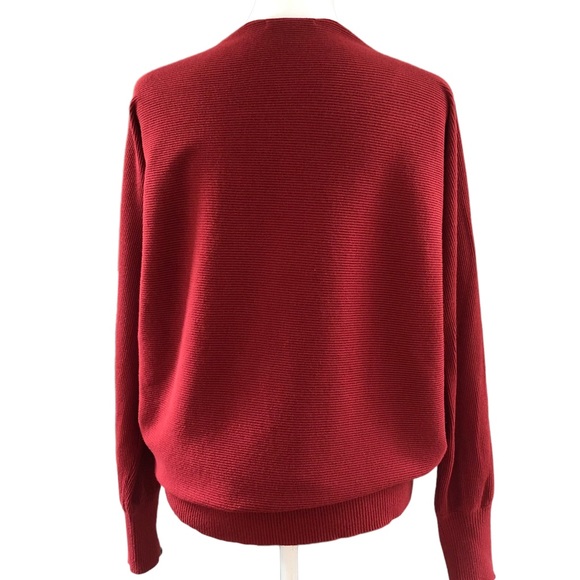 New York & Company Women’s Boatneck Rayon/Nylon Loose Fitting Sweater, Rust Sz S - Picture 12 of 13